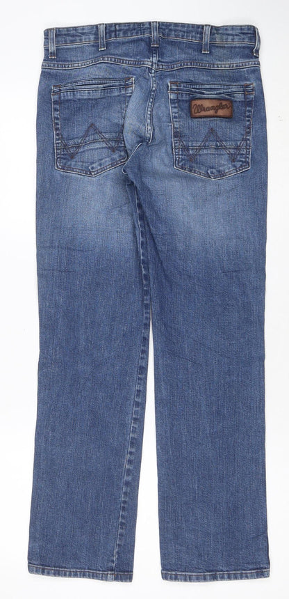 Wrangler Women Blue Straight Stretch Jeans W32 L30 Regular Fit