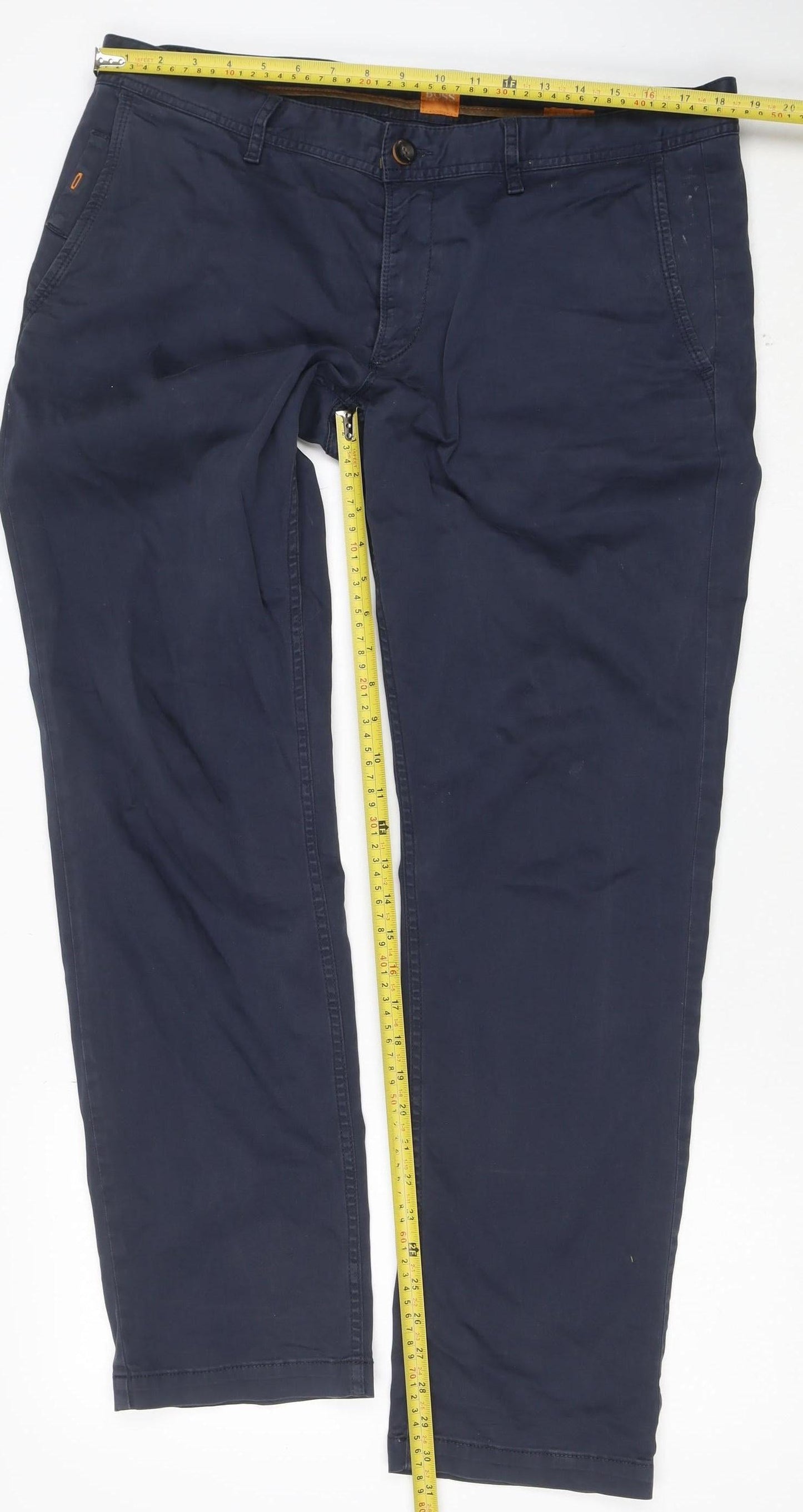 Hugo Boss Men's Blue Chino Trousers Slim Fit 32W 32L