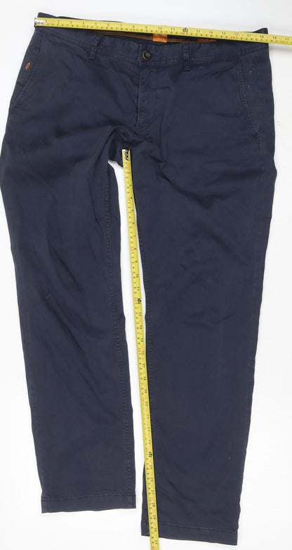 Hugo Boss Men's Blue Chino Trousers Slim Fit 32W 32L