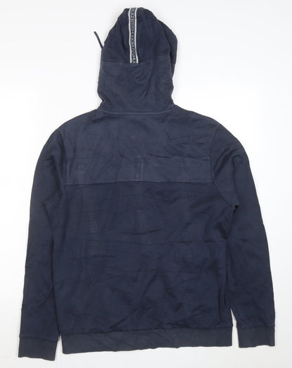 Hugo Boss Men's Blue Full Zip Logo Hoodie Size M