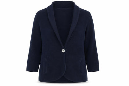 Peter Hahn Women's Blue Cotton Knit Cardigan Size 12
