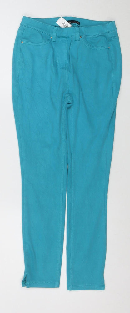 Next Womens Blue Crop Denim Jegging Size 6 Slim Fit Stretch Jeans