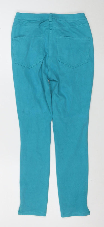 Next Womens Blue Crop Denim Jegging Size 6 Slim Fit Stretch Jeans