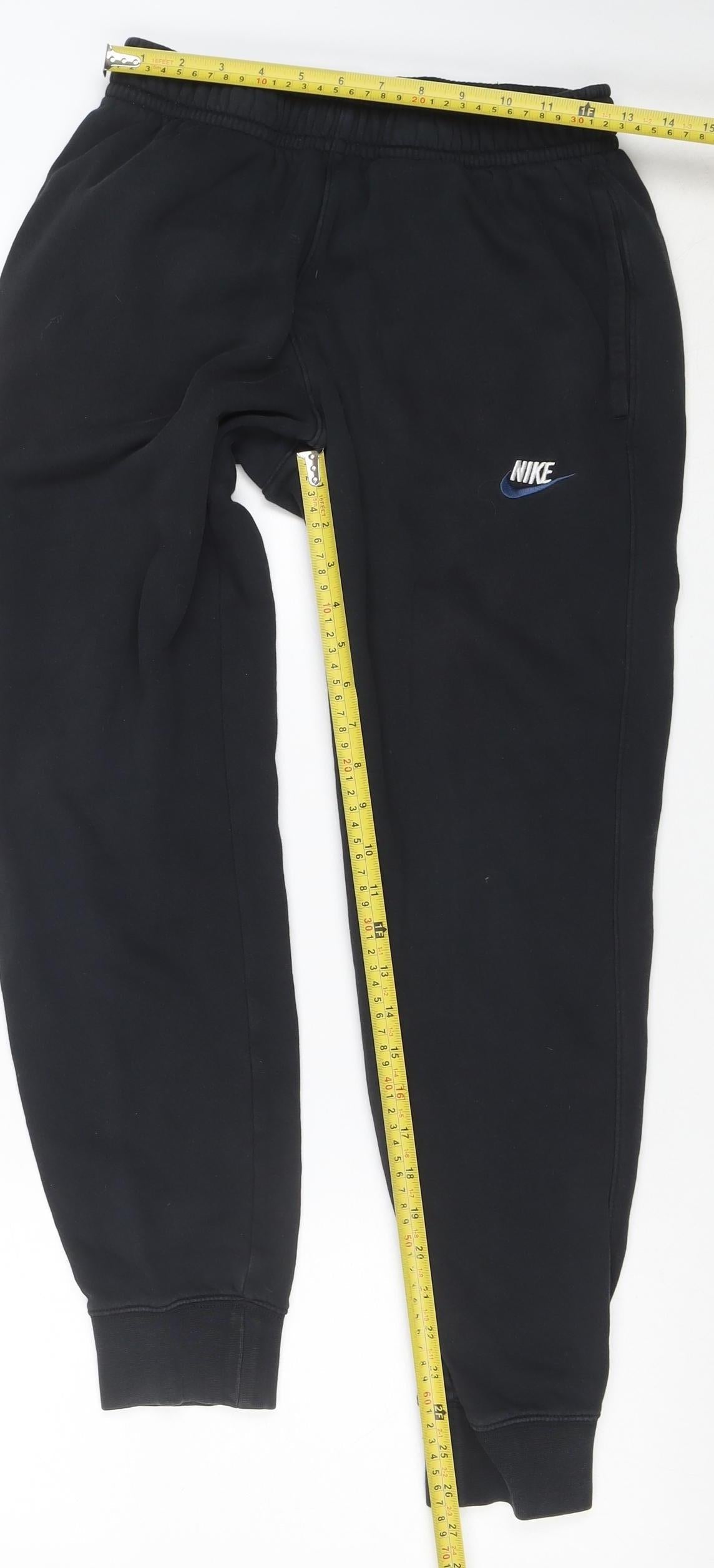 Nike Men's Black Fleece Jogger Trousers Size S Regular Fit