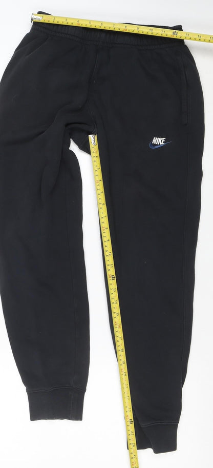 Nike Men's Black Fleece Jogger Trousers Size S Regular Fit