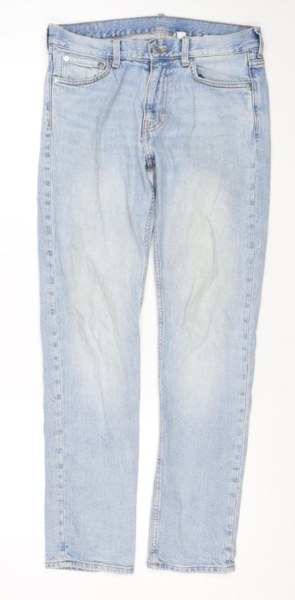 Weekday Women's Blue Straight Leg Jeans W28 L30 Cotton Denim