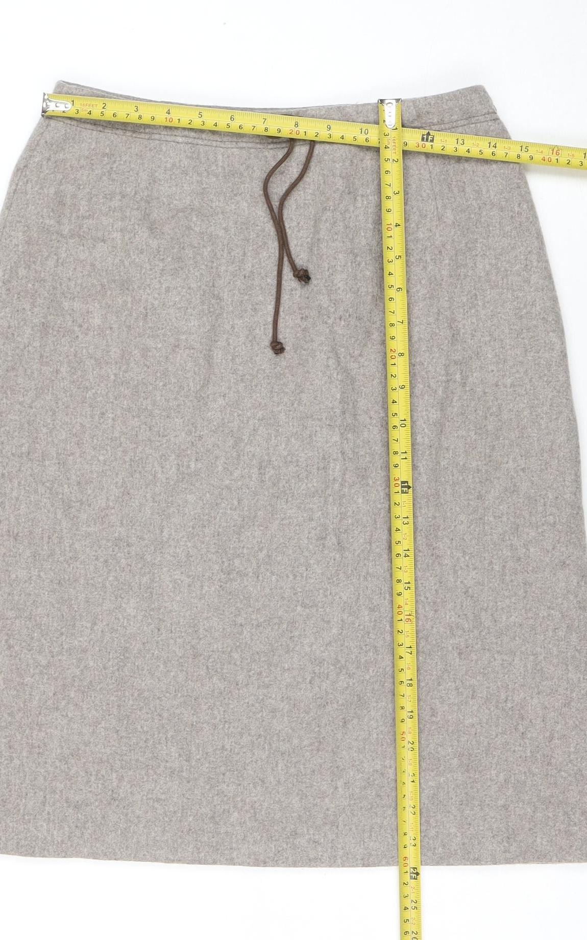 Choise by Danskin Womens Beige Wool Knee Length Skirt Size 12