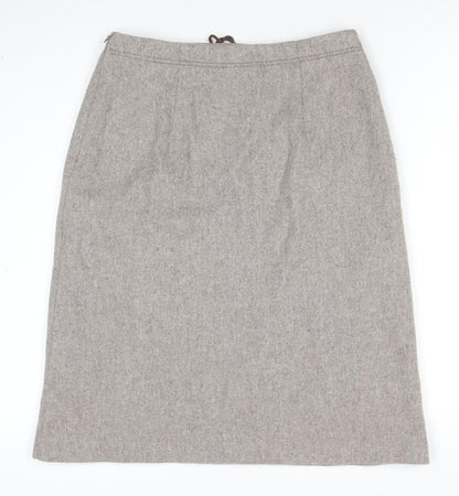Choise by Danskin Womens Beige Wool Knee Length Skirt Size 12