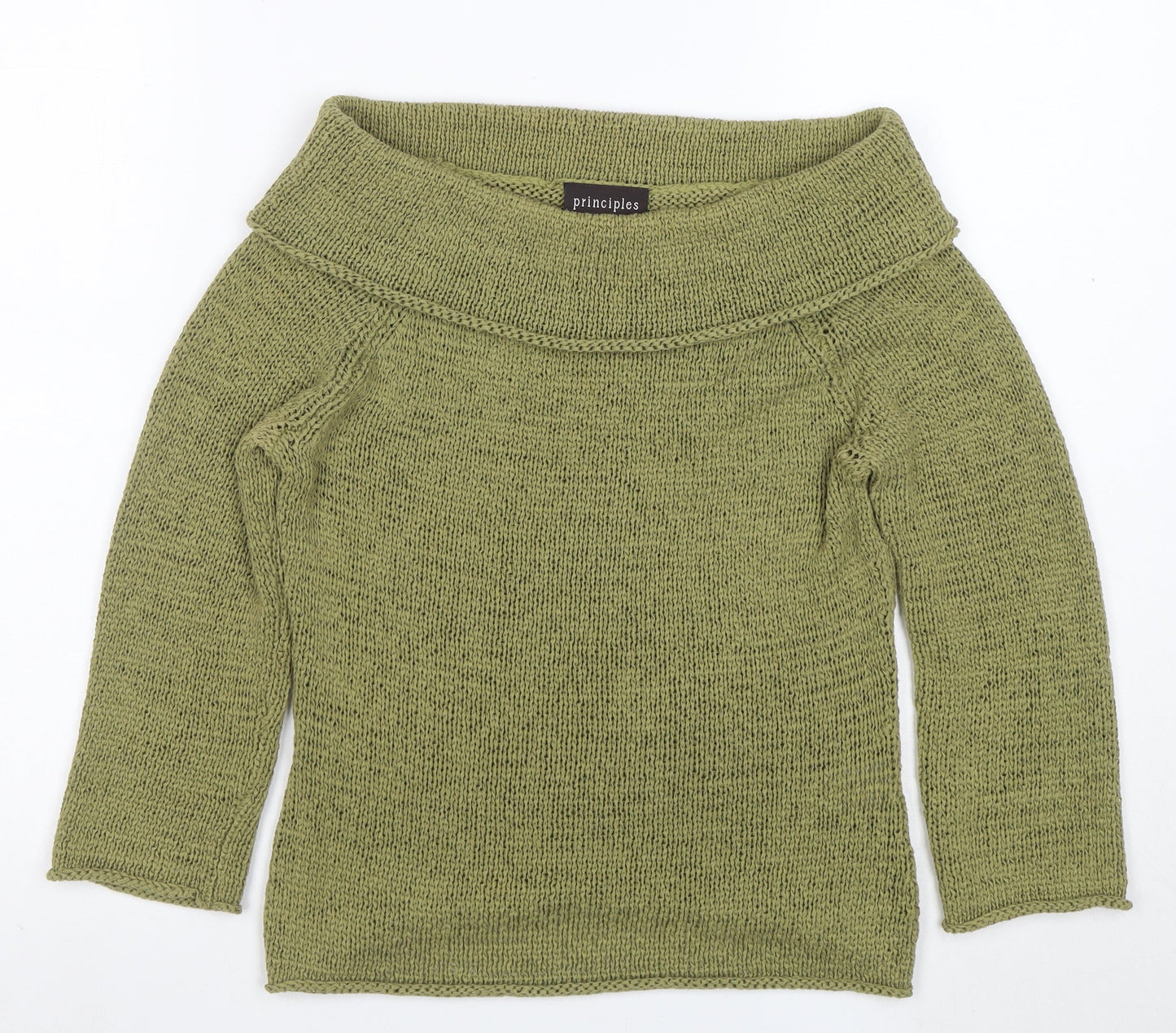 Principles Women’s Green Cowl Neck Knit Jumper Size 12