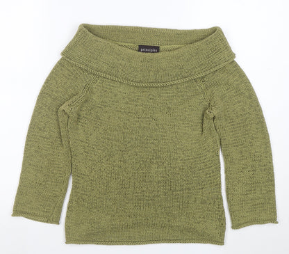 Principles Women’s Green Cowl Neck Knit Jumper Size 12