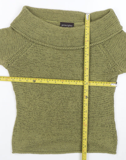 Principles Women’s Green Cowl Neck Knit Jumper Size 12
