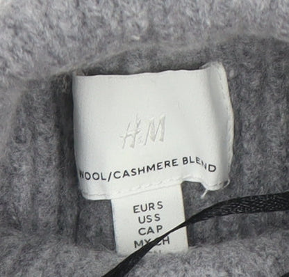 H&M Women Grey Roll Neck Wool Cashmere Jumper Dress Size M