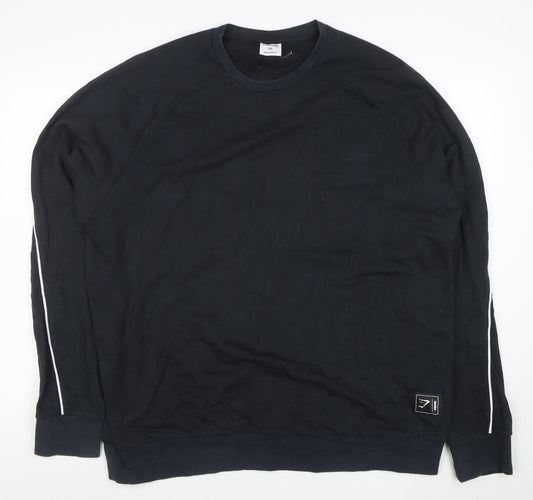 Gymshark Men’s Black XXL Crew Neck Long Sleeve Pullover Sweatshirt