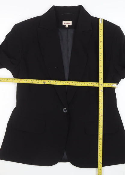 Lime Women’s Black Size 14 Classic Single-Breasted Blazer