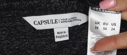 Capsule Women's Black 3/4 Sleeve Lightweight Knit Pullover Jumper Size 28
