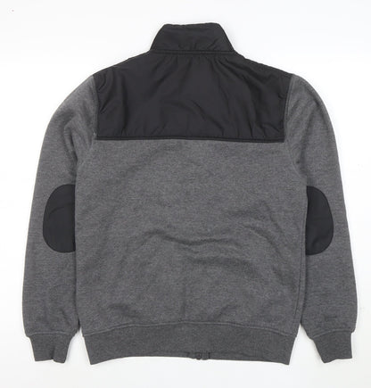 Flying Machine Men's Grey Full Zip Sweatshirt Medium