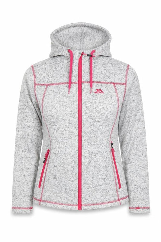 Trespass Women’s Grey Hooded Soft Shell Fleece Jacket Size 10