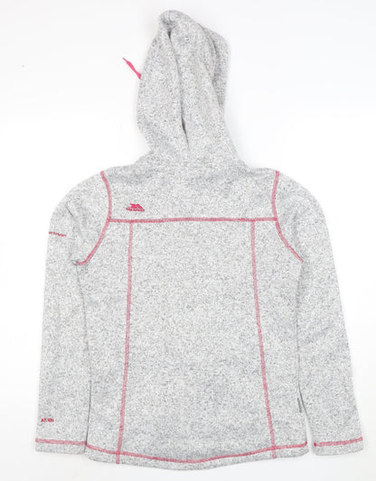 Trespass Women’s Grey Hooded Soft Shell Fleece Jacket Size 10