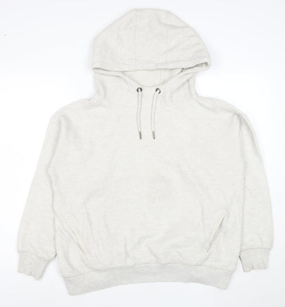 Fat Face Women Grey Pullover Hoodie Medium Cotton Blend Casual