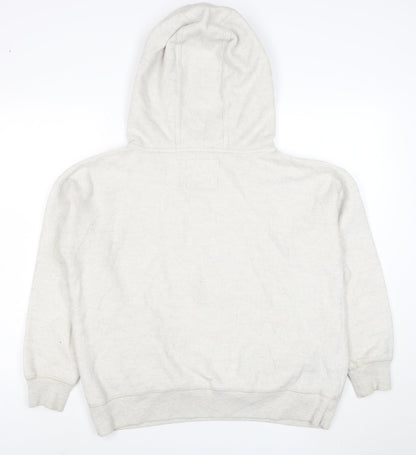 Fat Face Women Grey Pullover Hoodie Medium Cotton Blend Casual