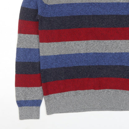 IZOD Men's Multicoloured XL Striped Crew Neck Pullover Jumper