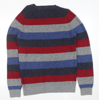 IZOD Men's Multicoloured XL Striped Crew Neck Pullover Jumper
