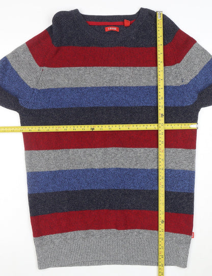 IZOD Men's Multicoloured XL Striped Crew Neck Pullover Jumper