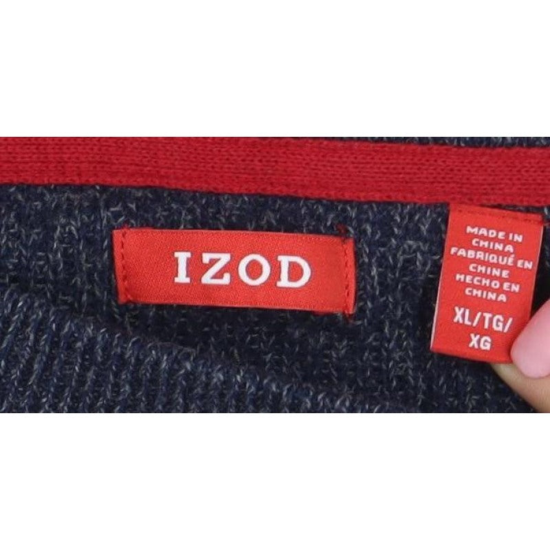 IZOD Men's Multicoloured XL Striped Crew Neck Pullover Jumper