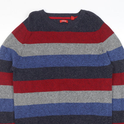 IZOD Men's Multicoloured XL Striped Crew Neck Pullover Jumper
