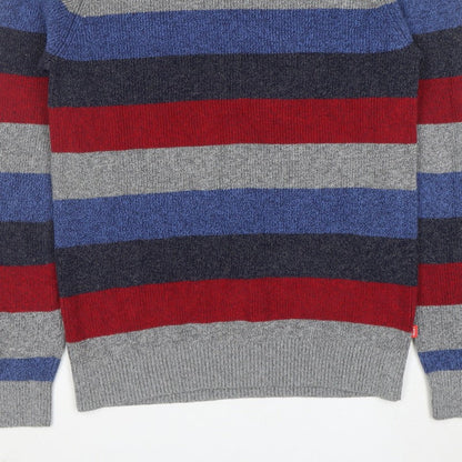IZOD Men's Multicoloured XL Striped Crew Neck Pullover Jumper