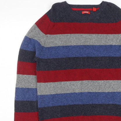 IZOD Men's Multicoloured XL Striped Crew Neck Pullover Jumper