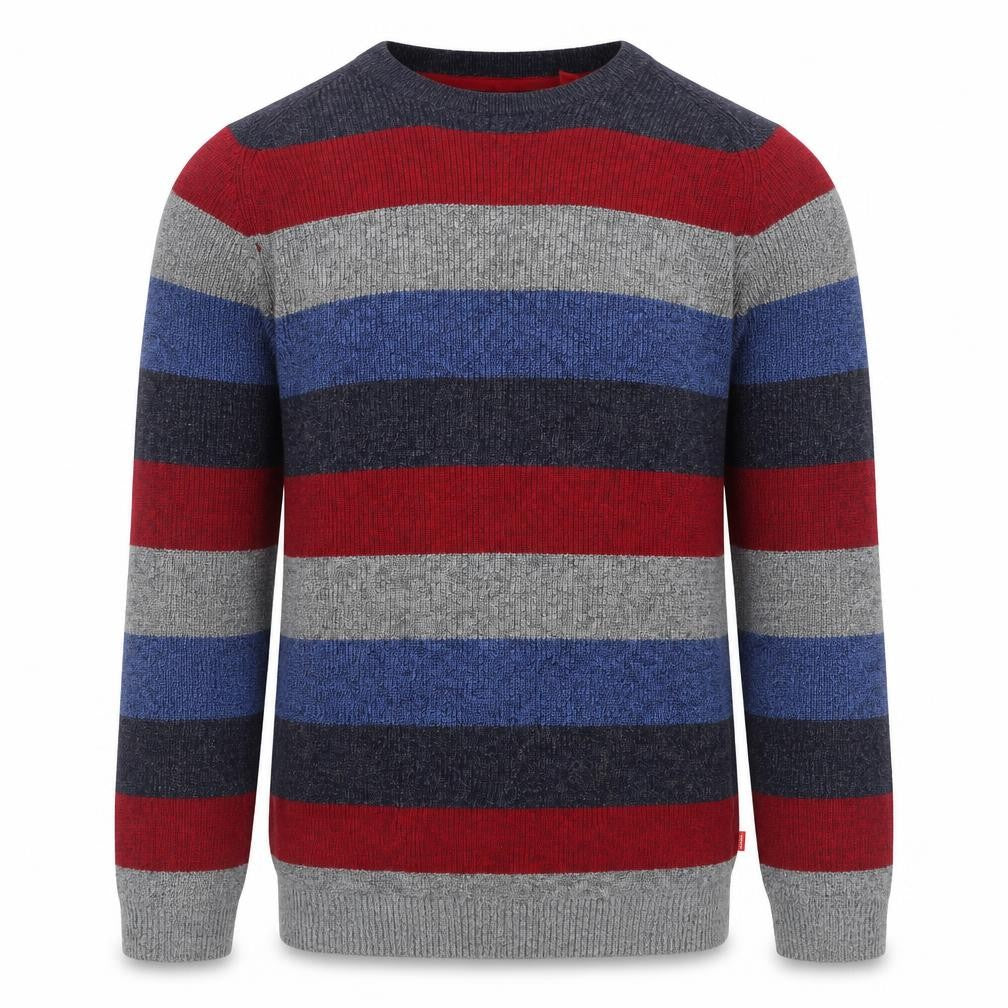 IZOD Men's Multicoloured XL Striped Crew Neck Pullover Jumper