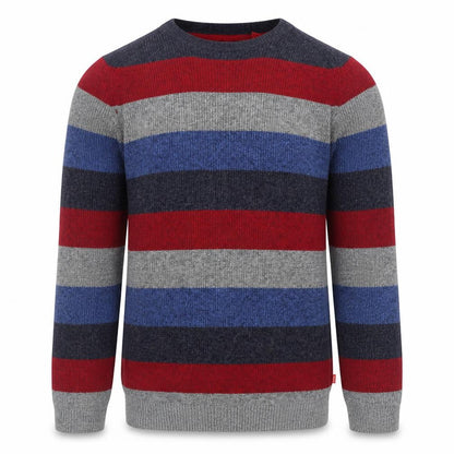 IZOD Men's Multicoloured XL Striped Crew Neck Pullover Jumper