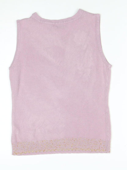 Michele Ambers Women's Purple Sleeveless Knit Tank Top Size 14