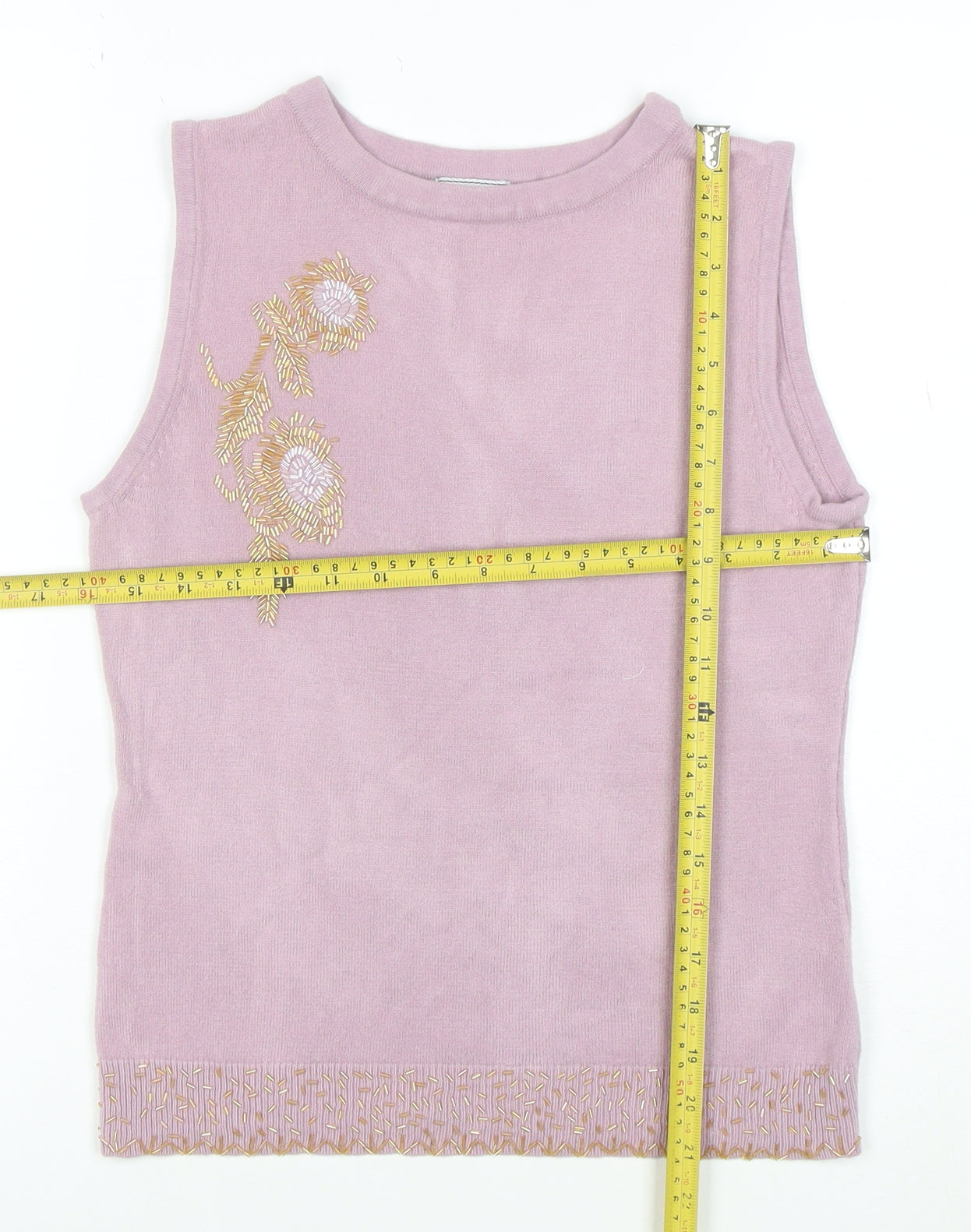 Michele Ambers Women's Purple Sleeveless Knit Tank Top Size 14