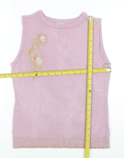 Michele Ambers Women's Purple Sleeveless Knit Tank Top Size 14