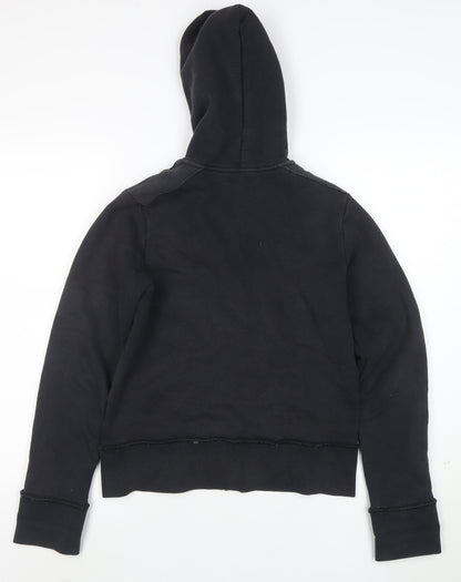 DKNY Women's Black Full Zip Hoodie Sweatshirt Size 16