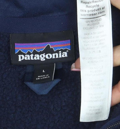 Patagonia Women's Blue Full Zip Fleece Jacket Size L