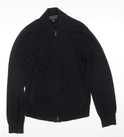 Banana Republic Mens Black XS Full Zip Cotton Cashmere Jumper