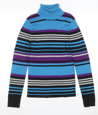 Northern Reflections Womens Multicoloured M Roll Neck Stripe Jumper