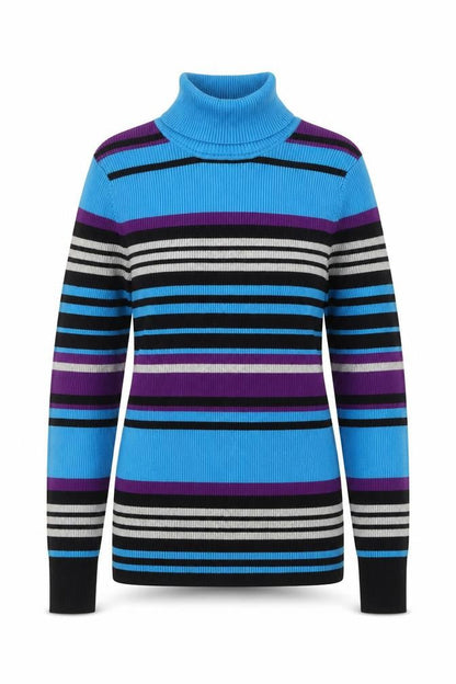 Northern Reflections Womens Multicoloured M Roll Neck Stripe Jumper