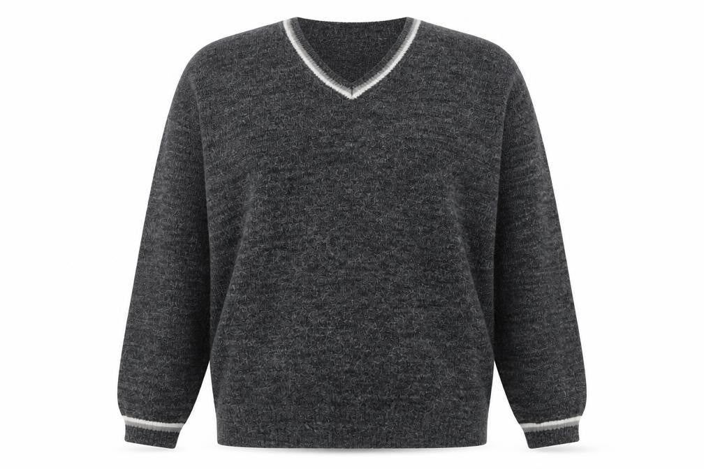 Smith and Watkins Women Grey V-Neck Knit Pullover Jumper XL