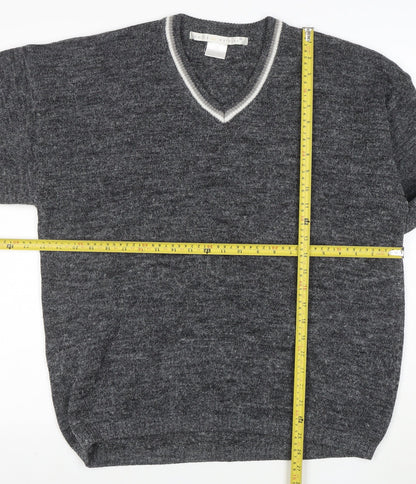 Smith and Watkins Women Grey V-Neck Knit Pullover Jumper XL
