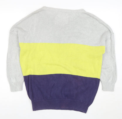 Jack Wills Women’s Multicoloured Cotton Knit Jumper Size 14