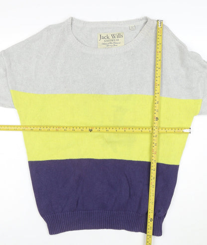 Jack Wills Women’s Multicoloured Cotton Knit Jumper Size 14