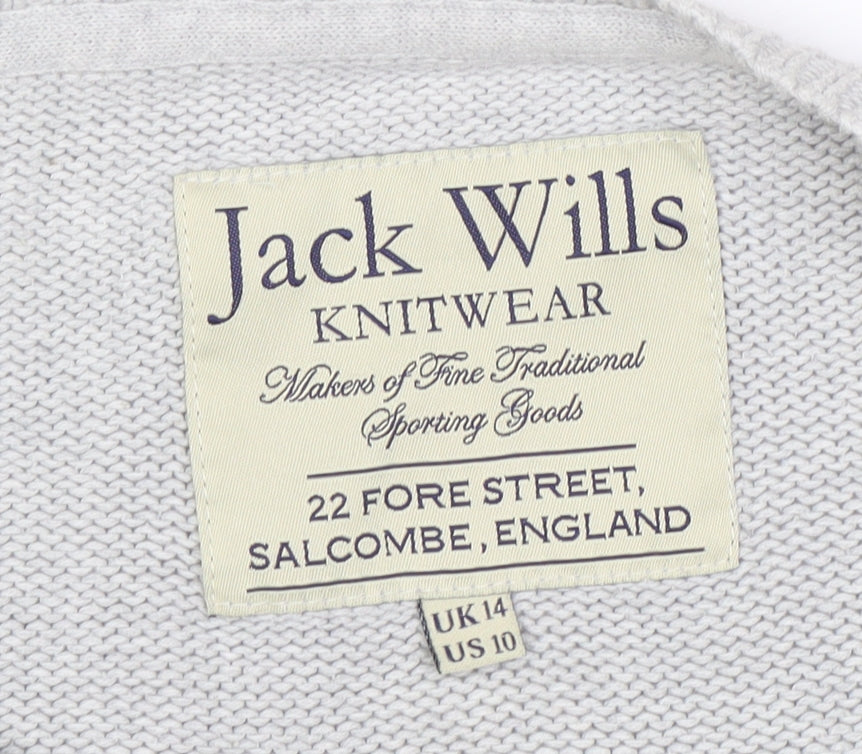 Jack Wills Women’s Multicoloured Cotton Knit Jumper Size 14