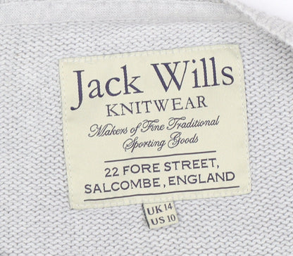 Jack Wills Women’s Multicoloured Cotton Knit Jumper Size 14
