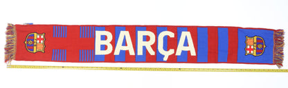FC Barcelona Men's Red Blue Knit Winter Logo Scarf One Size