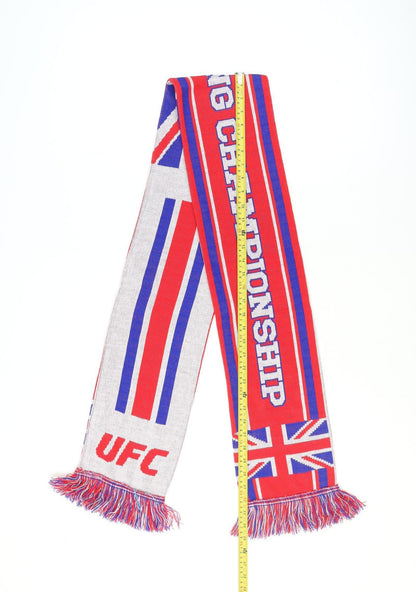 Ruffneck Men’s Red Blue Union Jack Knit Rectangle Scarf 100% Acrylic
