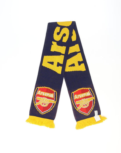 Arsenal Men Navy Yellow Acrylic Knit Football Scarf with Fringe